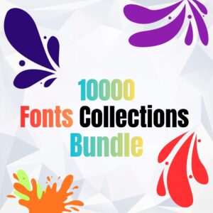 10000 Fonts Collection Bundle