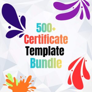 500+ Certificate Template Bundle